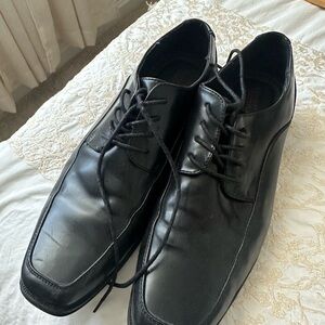 Men's Black Leather Dress Shoes
